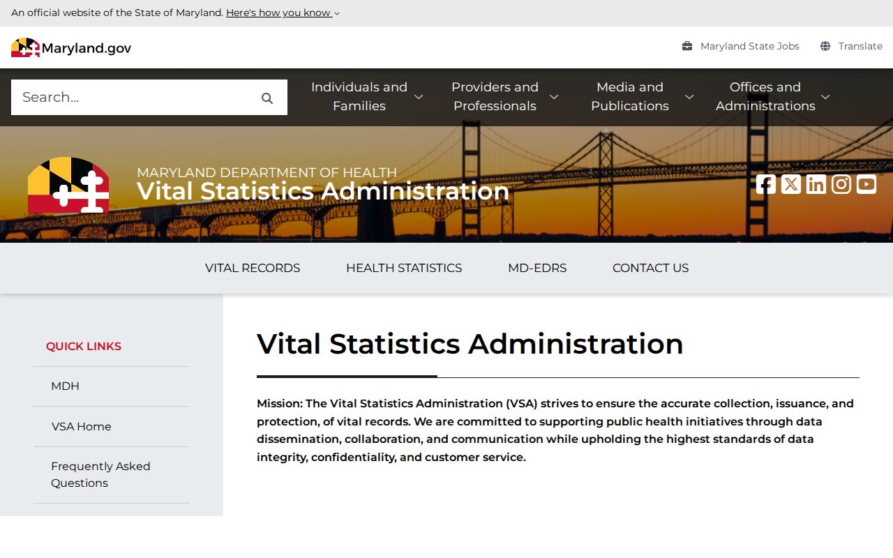 Olney people search using Maryland vital records applications