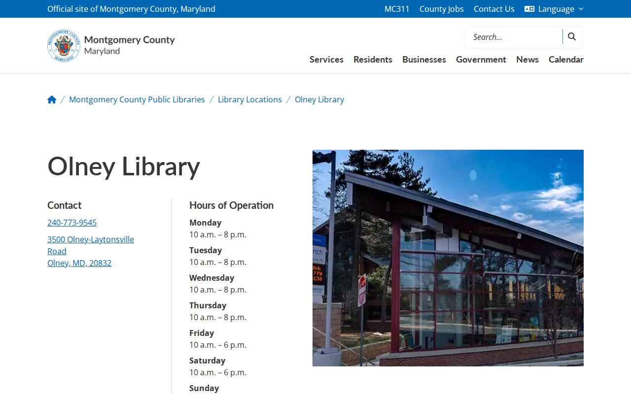 Olney people directories research access at Olney Library